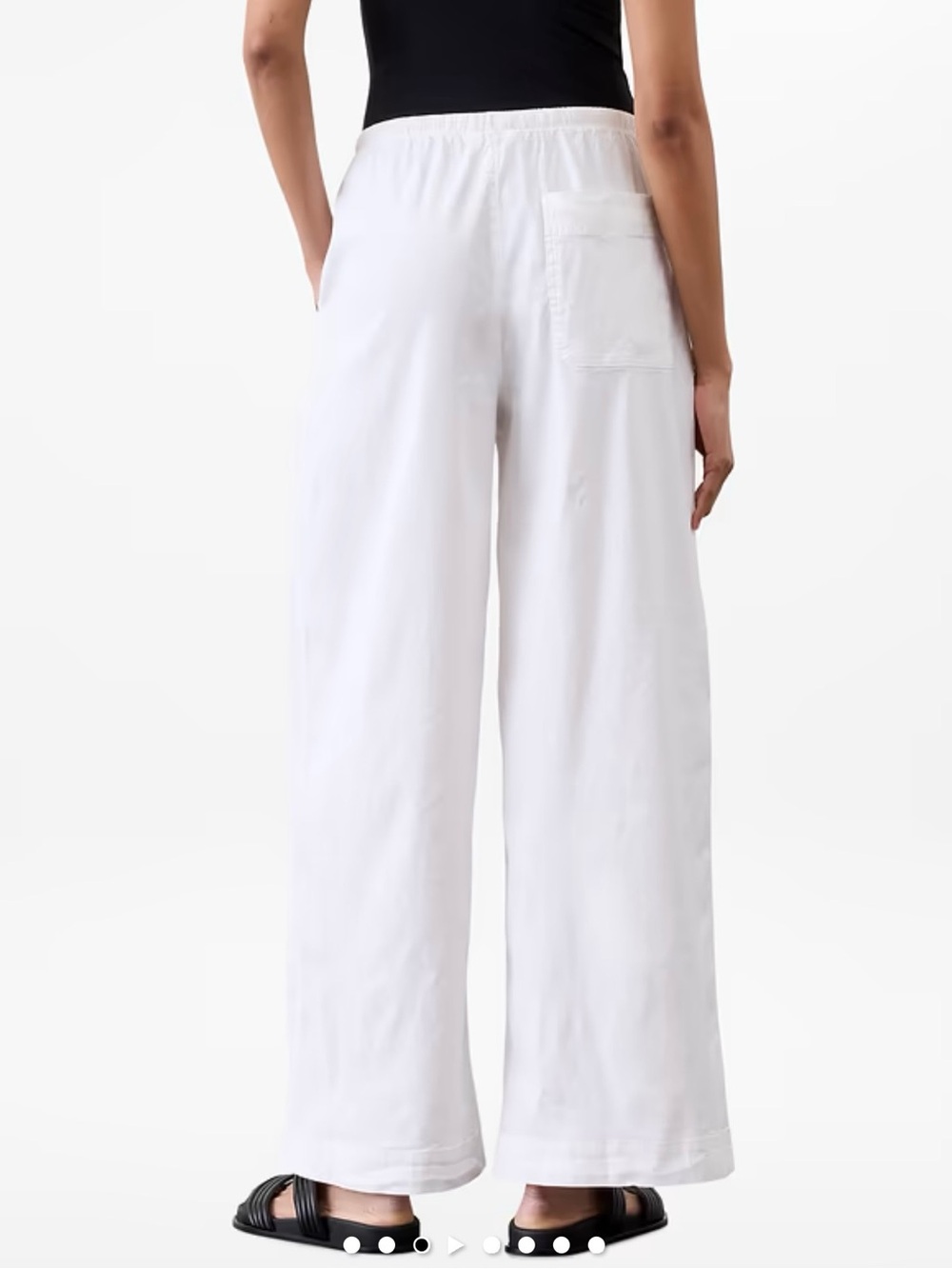 Athleta White Wide-Leg Pull-On Pants - Picture 3 of 4